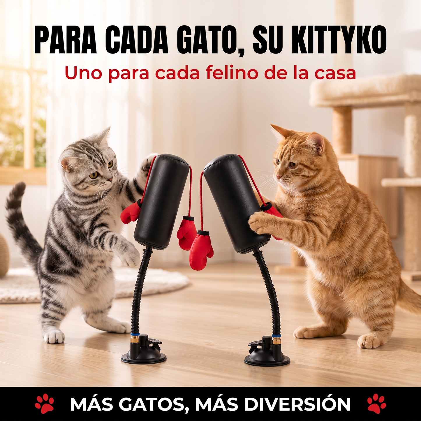 KittyKO🥊- Saco de Boxeo para Gatos
